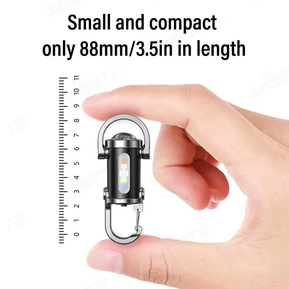 Mini torcia portachiavi super luminosa da 1200LM Portachiavi LED ultraluminoso Lampada da lavoro a LED portatile con Power Bank 3 modalità