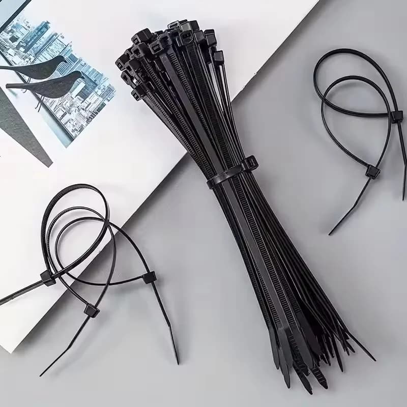 50Pcs Plastic Straps Nylon Cable Ties Plastic Flanges Ties Cable Greenhouse Velcro Clamp Self-locking Fastening Wire Ties