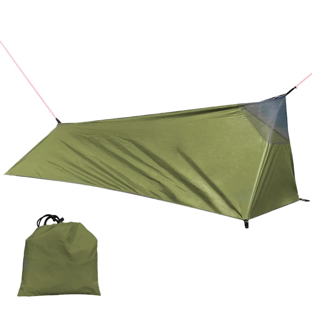 Ultralight tourist shoulder backpack tent for outdoor camping sleeping bag light curtain for single person with mosquito net