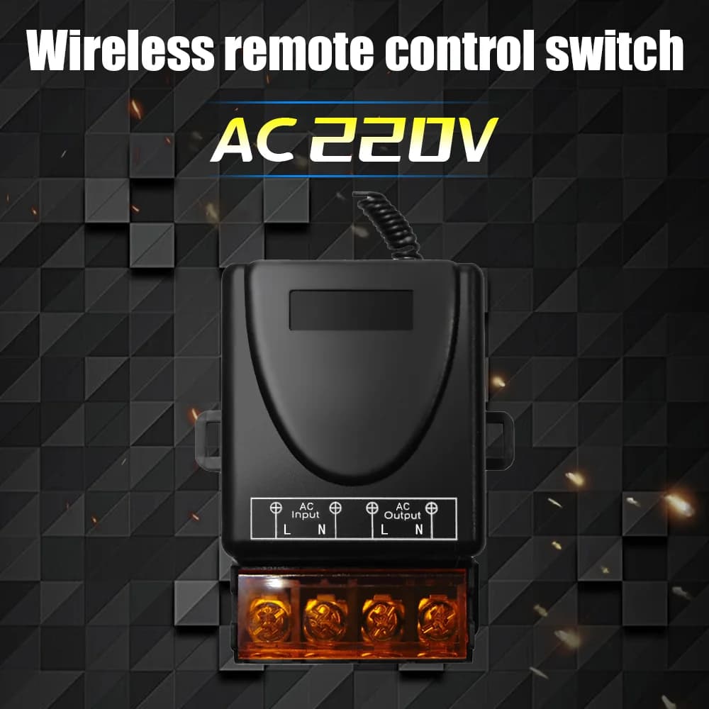 Interruttore di telecomando 433 Mhz AC220V 10A Hign Power On Off Trasmettitore di telecomando per motore pompa acqua LED/apparecchio elettrico