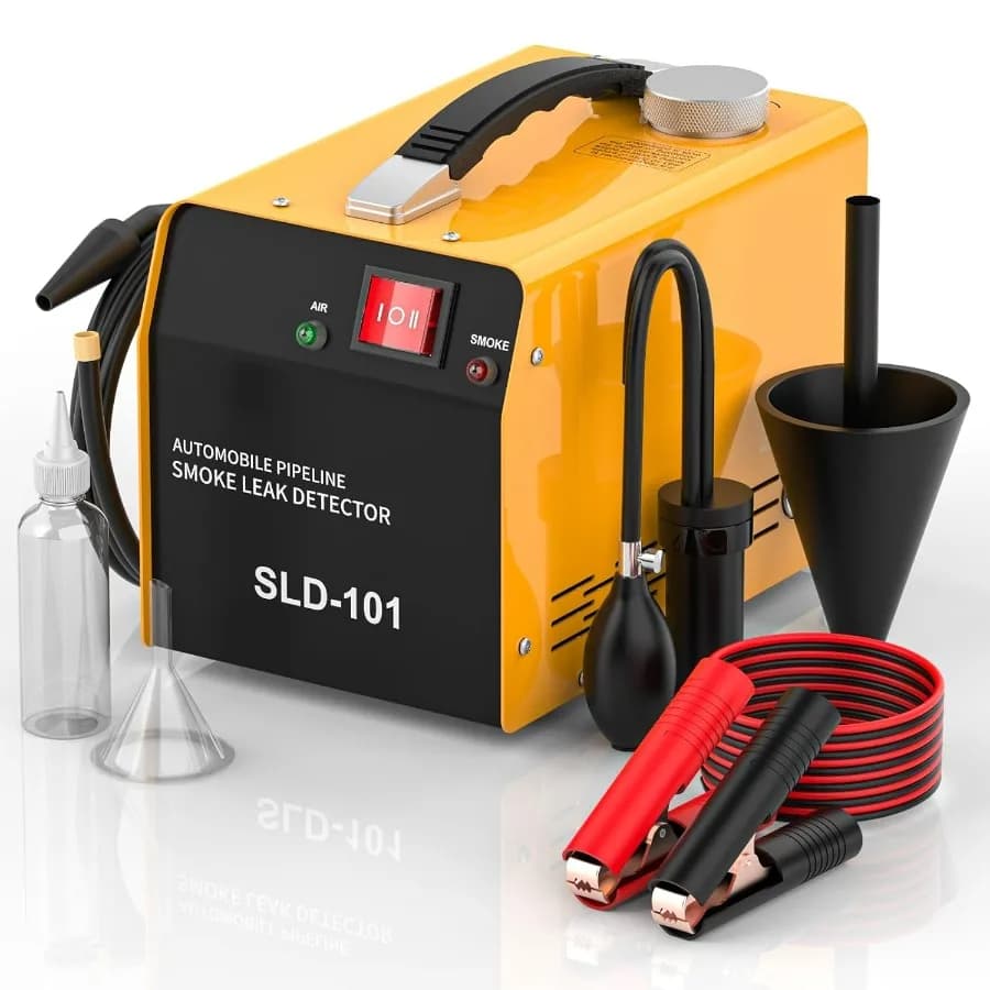 Rilevatore di perdite per macchina del fumo automobilistico, rilevatore di perdite di carburante per tubazioni per tester diagnostico di fumo sotto vuoto evap da 12 V CC per sistema di tubi