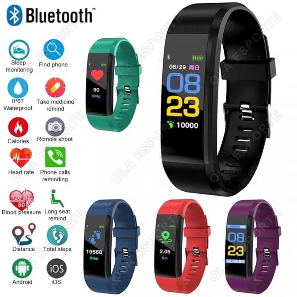 Nuovo Smartwatch Digitale Sportivo per Uomo e Donna, Monitoraggio Pressione Sanguigna e Frequenza Cardiaca, Impermeabile, Braccialetto Fitness per Android e iOS