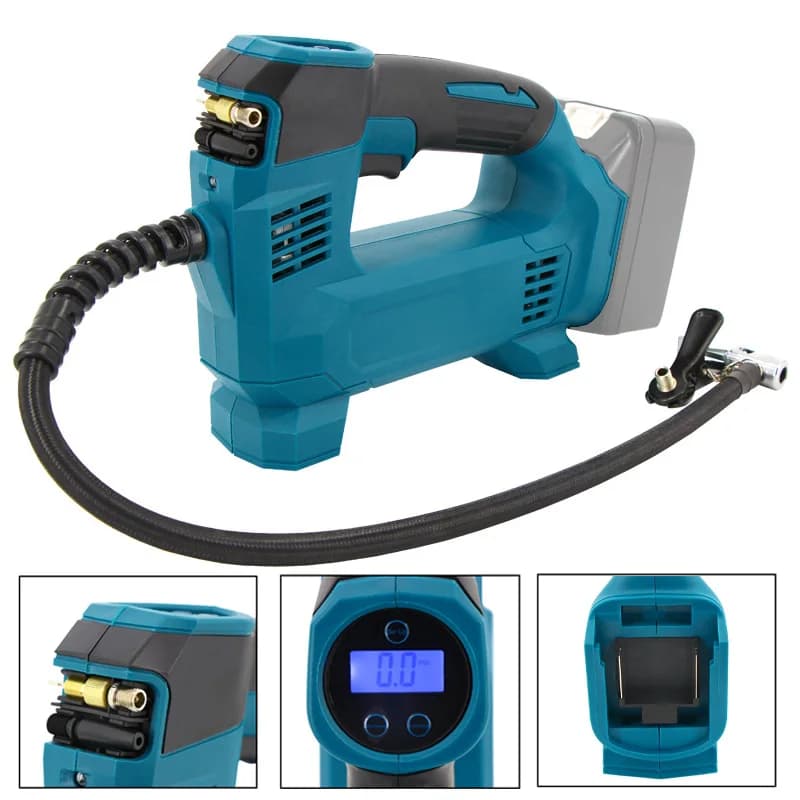 Per gonfiatore d'aria Cordless Makita 18V con luce a LED, pompa ad aria portatile per batteria Makita 18V per pompaggio pneumatici/gonfiaggio a sfera