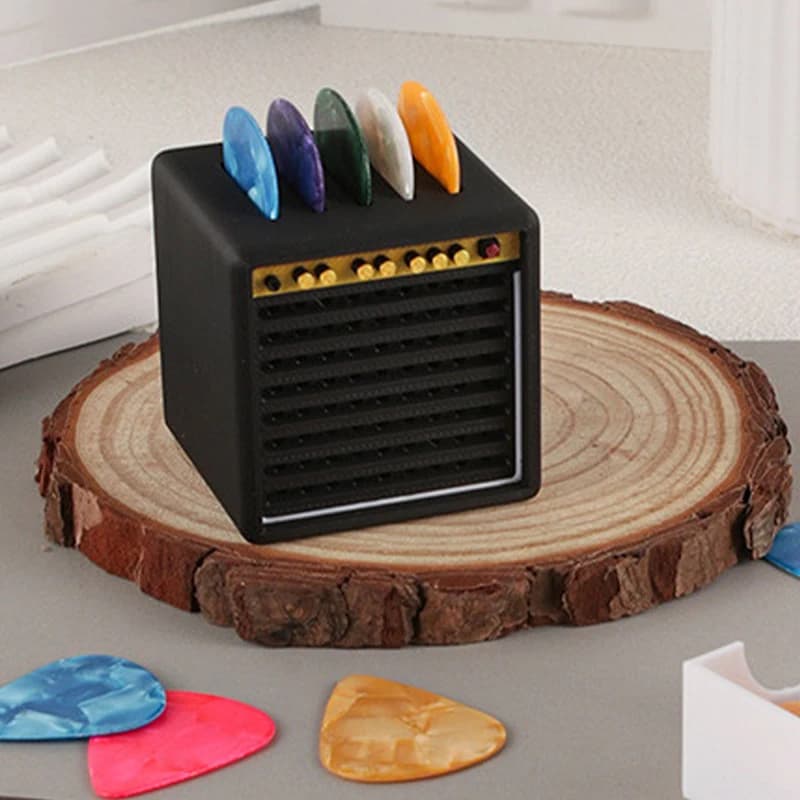 Portable Drawer‑Style Guitar Pick Case 3D‑Printed Dustproof Waterproof Compact Picks Organizer Unique Display Accessory