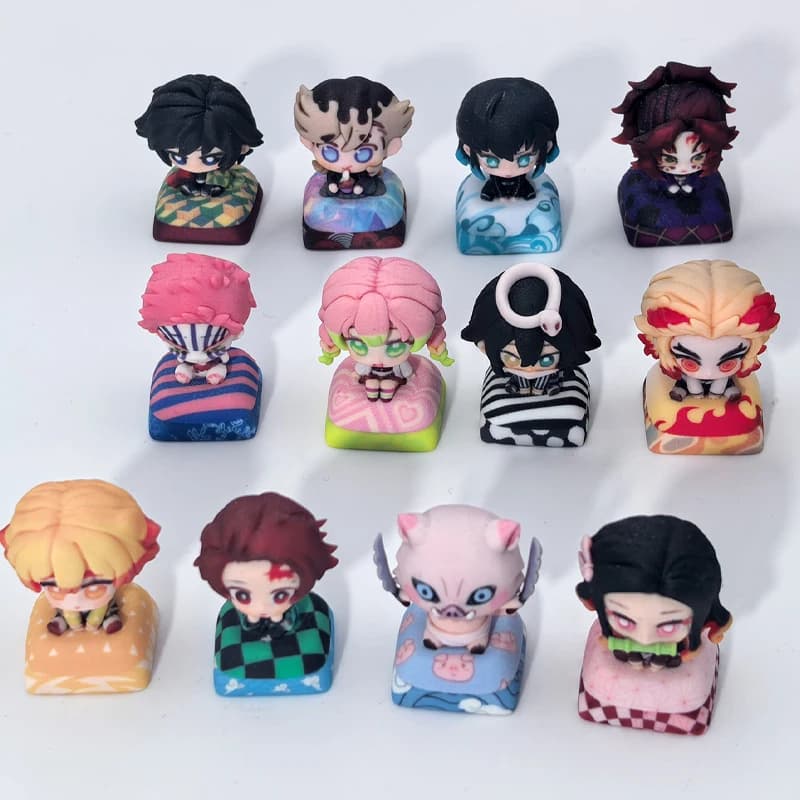 Diy Self Made Hashibira Inosuke Mechanical Keyboard Keycaps Cross-Axis Mechanical Keyboard Pc Personalized Keycaps Gift Toys