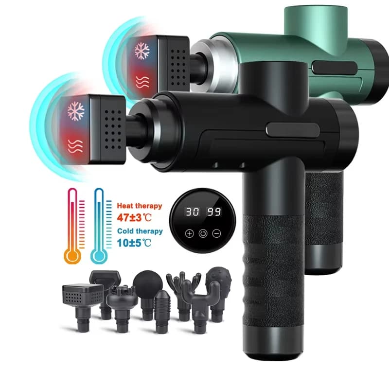High Power Massage Gun Portable Deep Fabric Percussion Massage With Heated And Cold For Body Muscle Massage Device