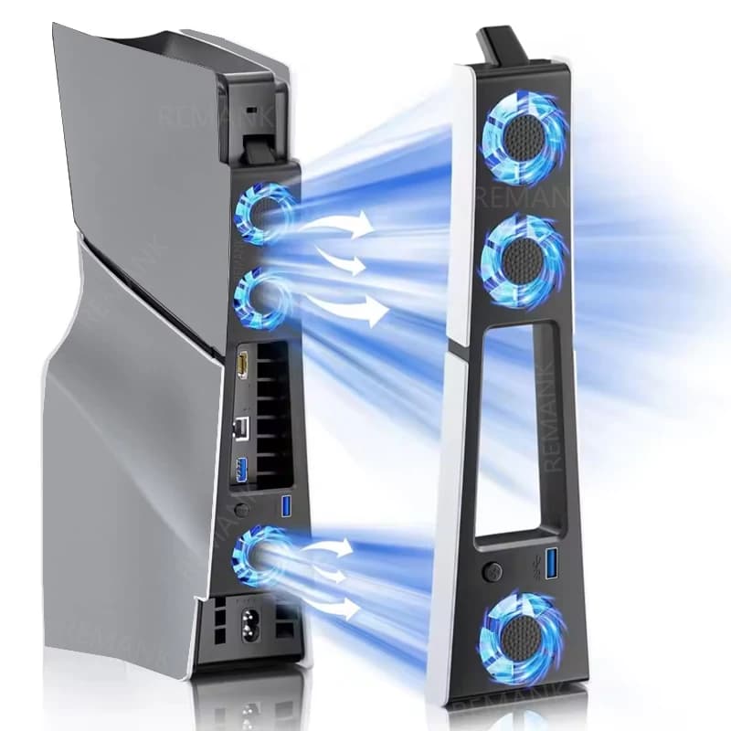 Ventola di raffreddamento per PS5 SLIM Sistema di raffreddamento efficiente Console digitale a disco ultra sottile per accessori per console di gioco PS5 SLIM