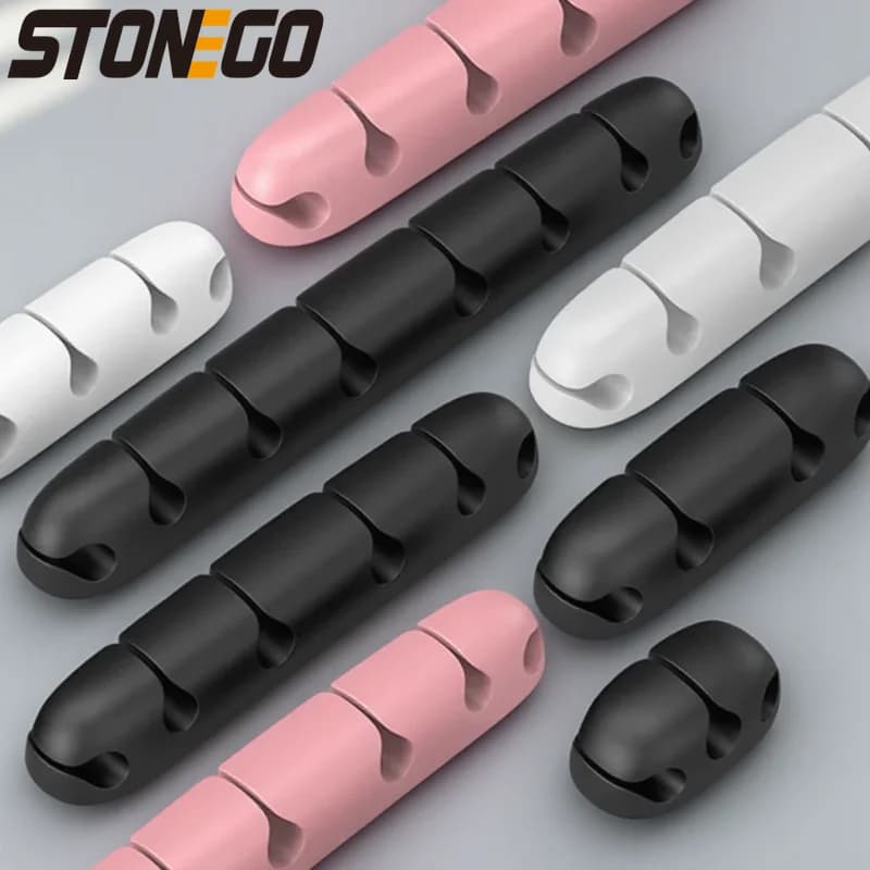 Organizzatore Multifunzionale per Cavi USB, Avvolgicavo in Silicone da Scrivania per una Gestione Efficace dei Cavi