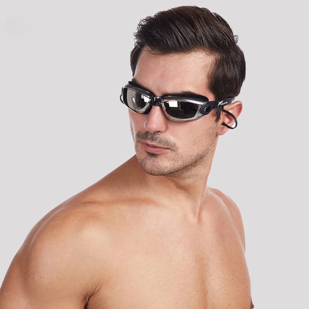 Professional swimwear with earplugs Anti-fog Loss proof UV protection Wide field suitable for women Adult men