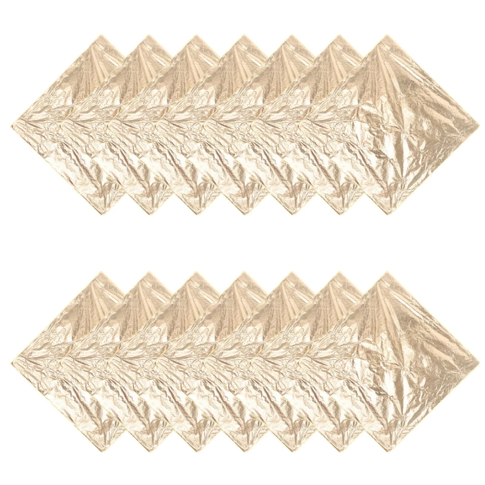 Gold Foil Wall Hanging Square Frame 16x16cm Copper Leaf Sheets Art Panel Gold Foil Decorative Picture Frame for Bedroom Living