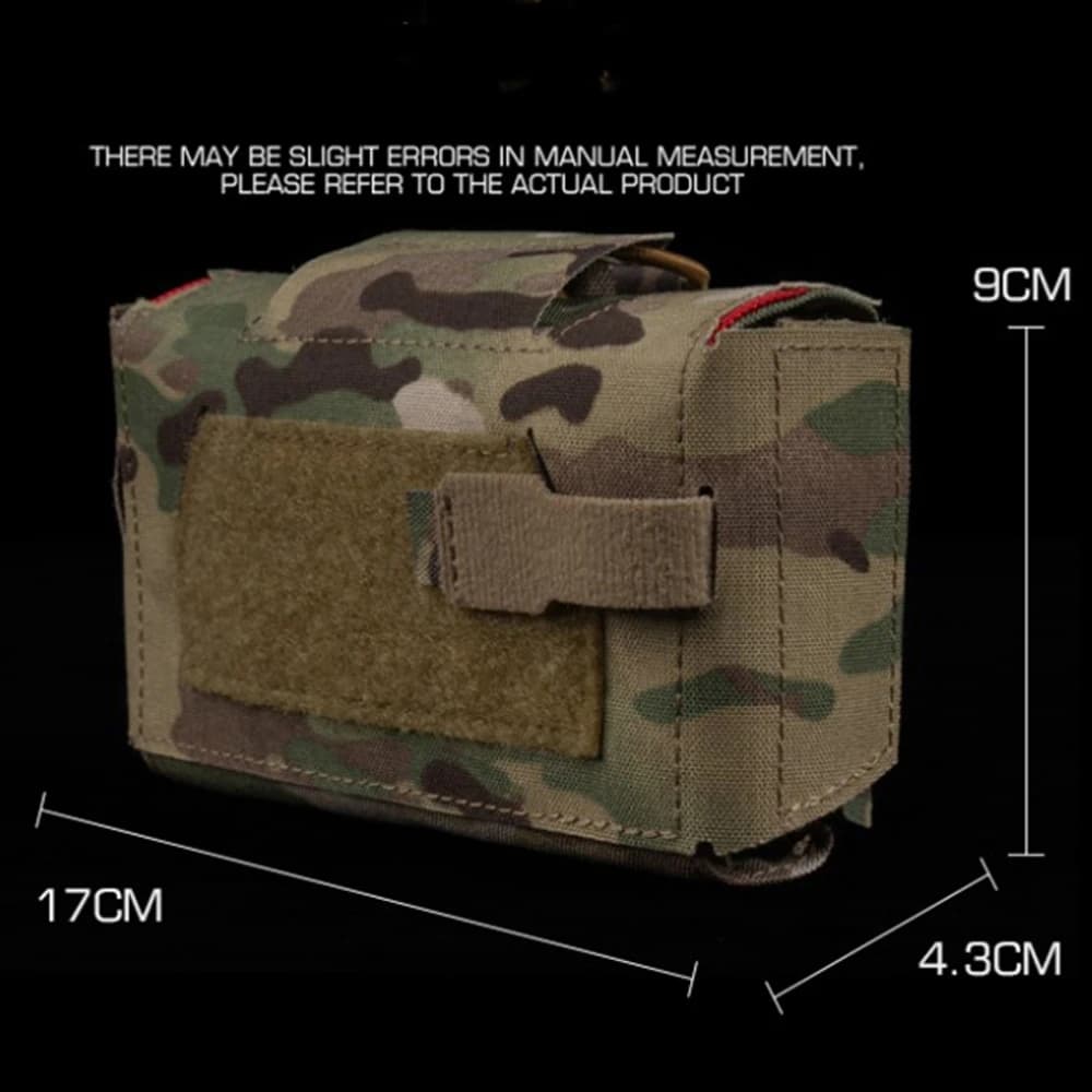 Tactical Compact First Aid Kit V3, MOLLE Mountable Trauma Medical Pouch for Outdoor Hunting