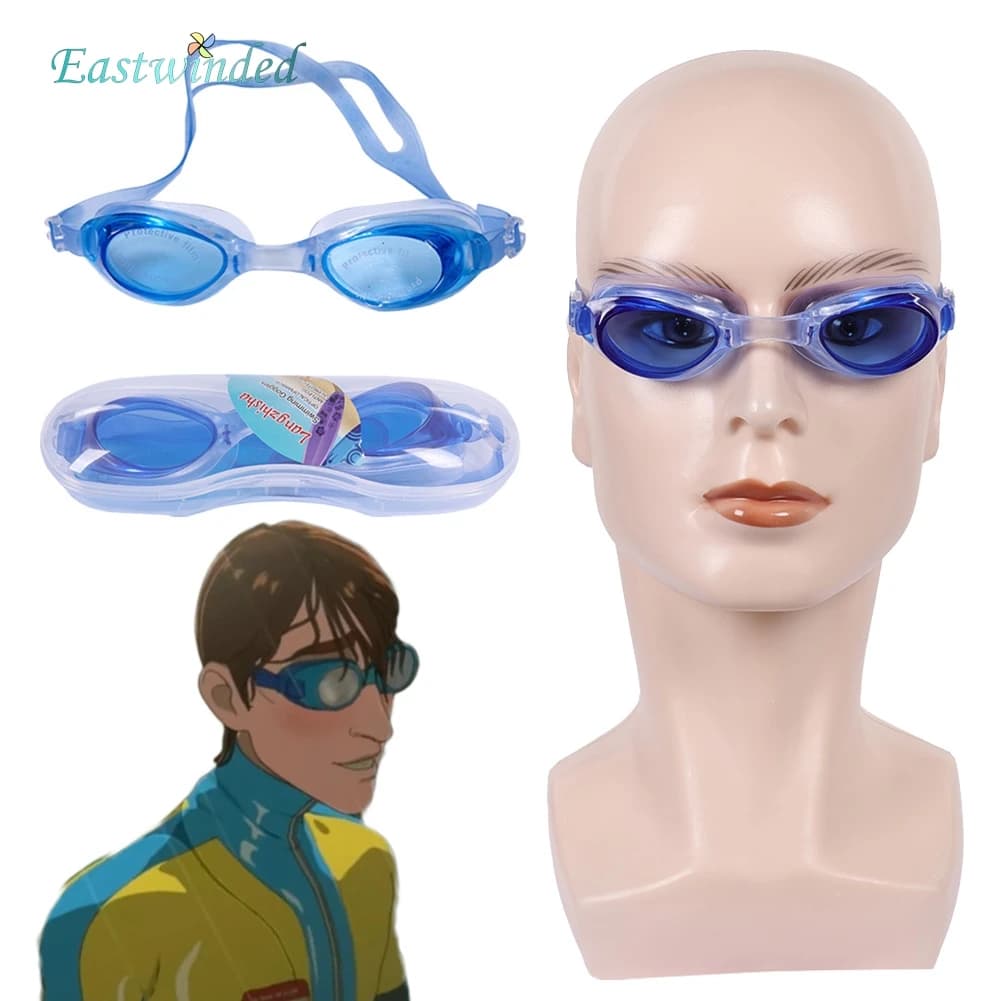 Blue Glasses for Waterboy Cosplay, Costume Accessories, Swimming Eyelets, Scene Objects for Halloween and Mask Party