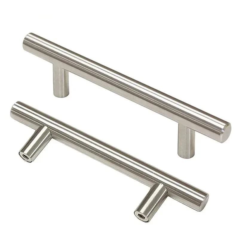 Maniglia a T in Acciaio Inox, Pomello Moderno per Ante di Mobili da Cucina, Maniglia per Cassetti