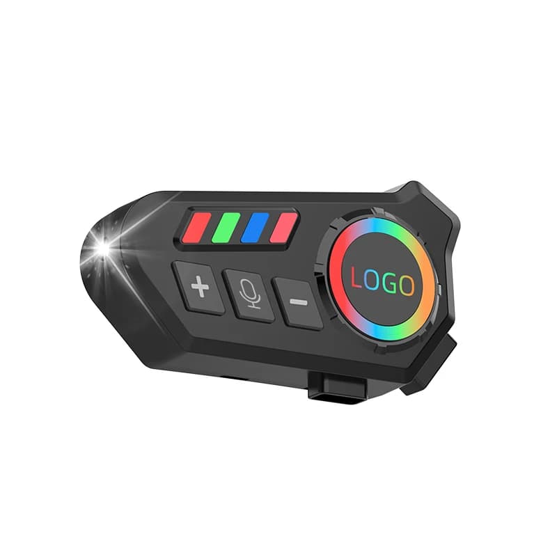 Casco da motociclista Auricolare Bluetooth Chiamate in vivavoce Cuffie con cancellazione del rumore Batteria a lunga durata Luce ambientale intelligente