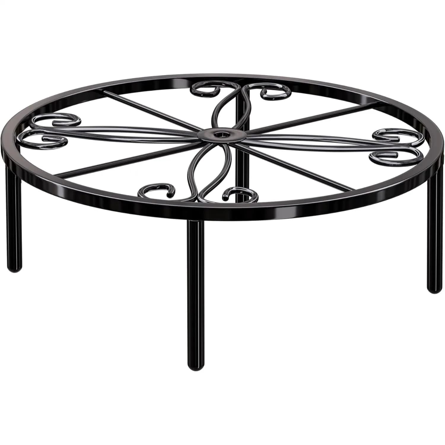 Supporto per Piante Corto da 10,24 Pollici, Portavaso in Metallo Resistente per Interni ed Esterni, Giardino e Patio