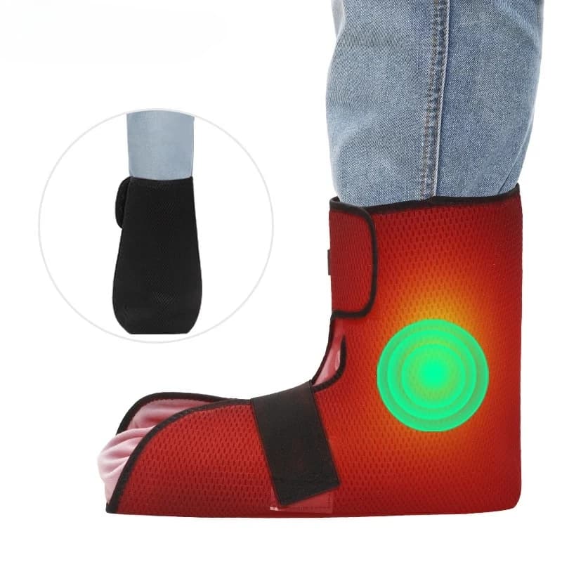 Cuscinetto Riscaldante per Piedi con Massaggio Vibrante, 3 Livelli di Temperatura, Scaldacaviglie Elettrico per Relax e Supporto dei Piedi