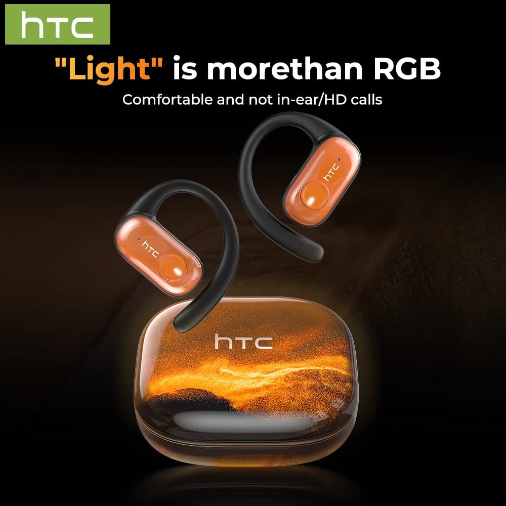 Bluetooth 5.3 Headphones HTC NE10 AI Real Time 135 Language Translator Earbuds CVC 8.0 Noise Cancelling Mic for Travel Office