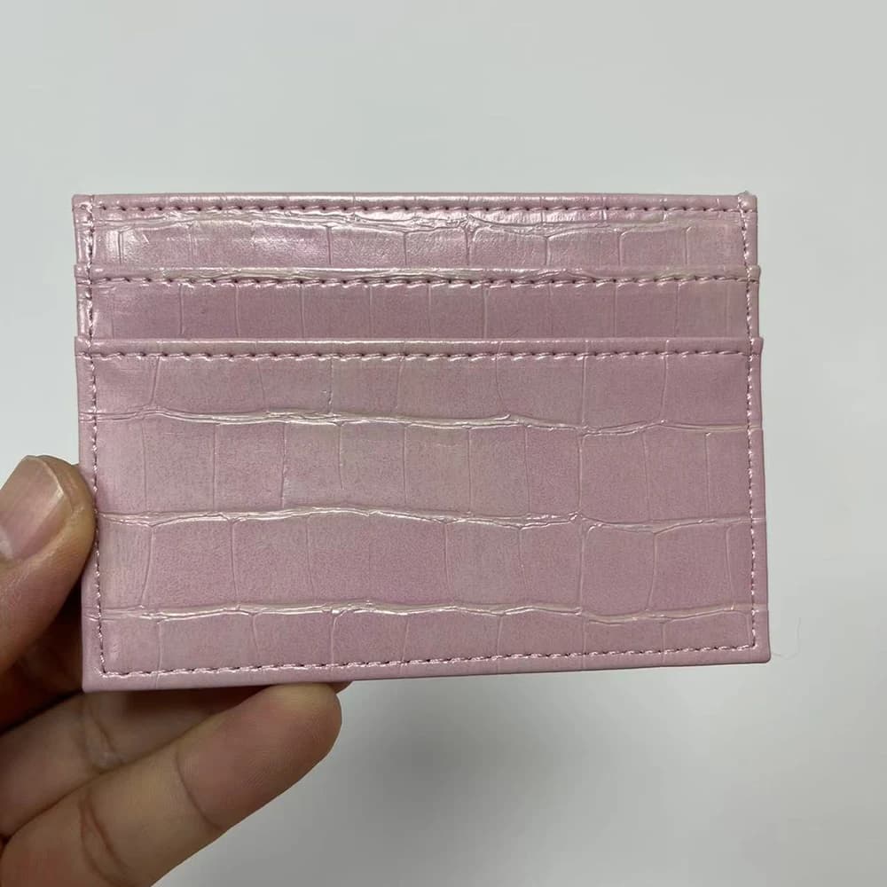 Portacarte Portamonete in Pelle PU Portafoglio per Carte con Motivo a Coccodrillo Custodia per Carte per Scuola Lavoro Viaggi