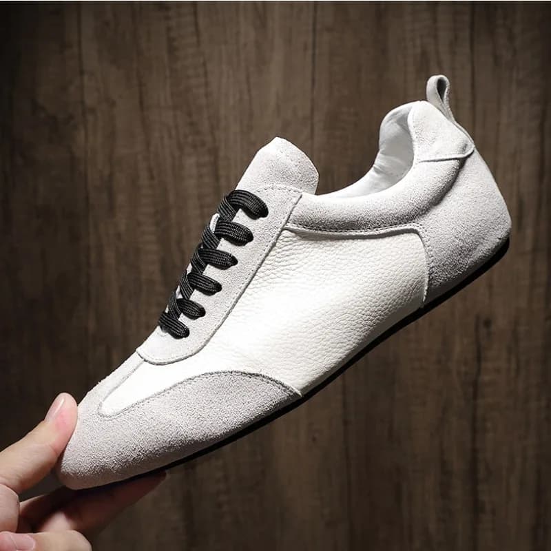 Scarpe in Pelle di Lusso per Uomo, Vera Pelle, Alla Moda, Comode, Sneakers Casual, Scarpe da Allenamento Maschili