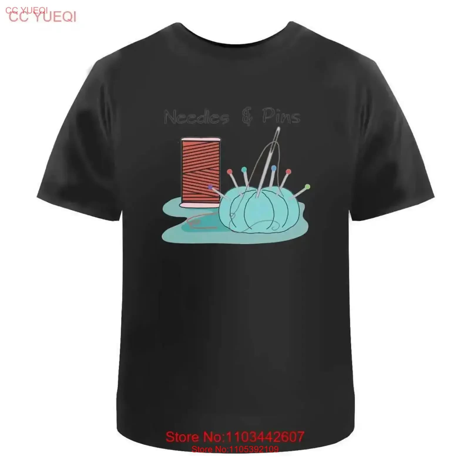 'Needles Pins' Cotton T Shirt TA044768 vintage Washed Top For Everyday Wear Soft homme Breathable Casual designer clothes