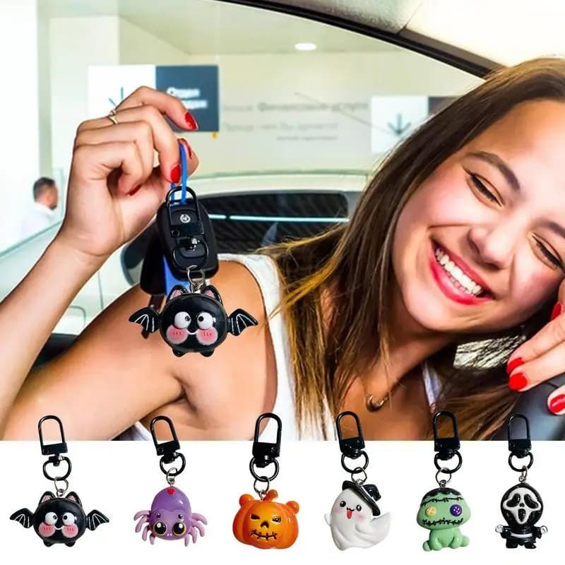 Portachiavi spettrale ciondolo portachiavi cartone animato accessorio zaino creativo per ragazze ciondolo borsa donna per zaino portafoglio