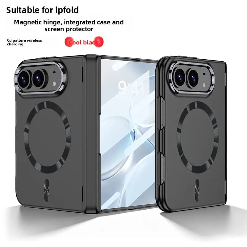 for Magsafe Magnetic Wireless Charging Folding Phone Case Suitable for IPhone Duo Screen Protector Film Hinge Protective Cover