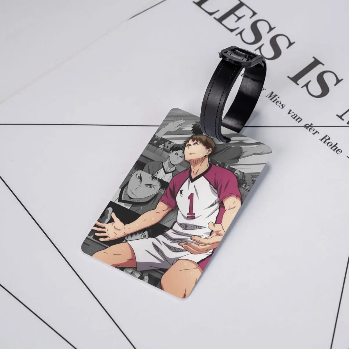 Etichette per Bagagli Haikyuu Manga Ushijima Wakatoshi, Accessori per Valigie, Etichette per Bagagli da Viaggio, Porta Etichette con Nome e Indirizzo