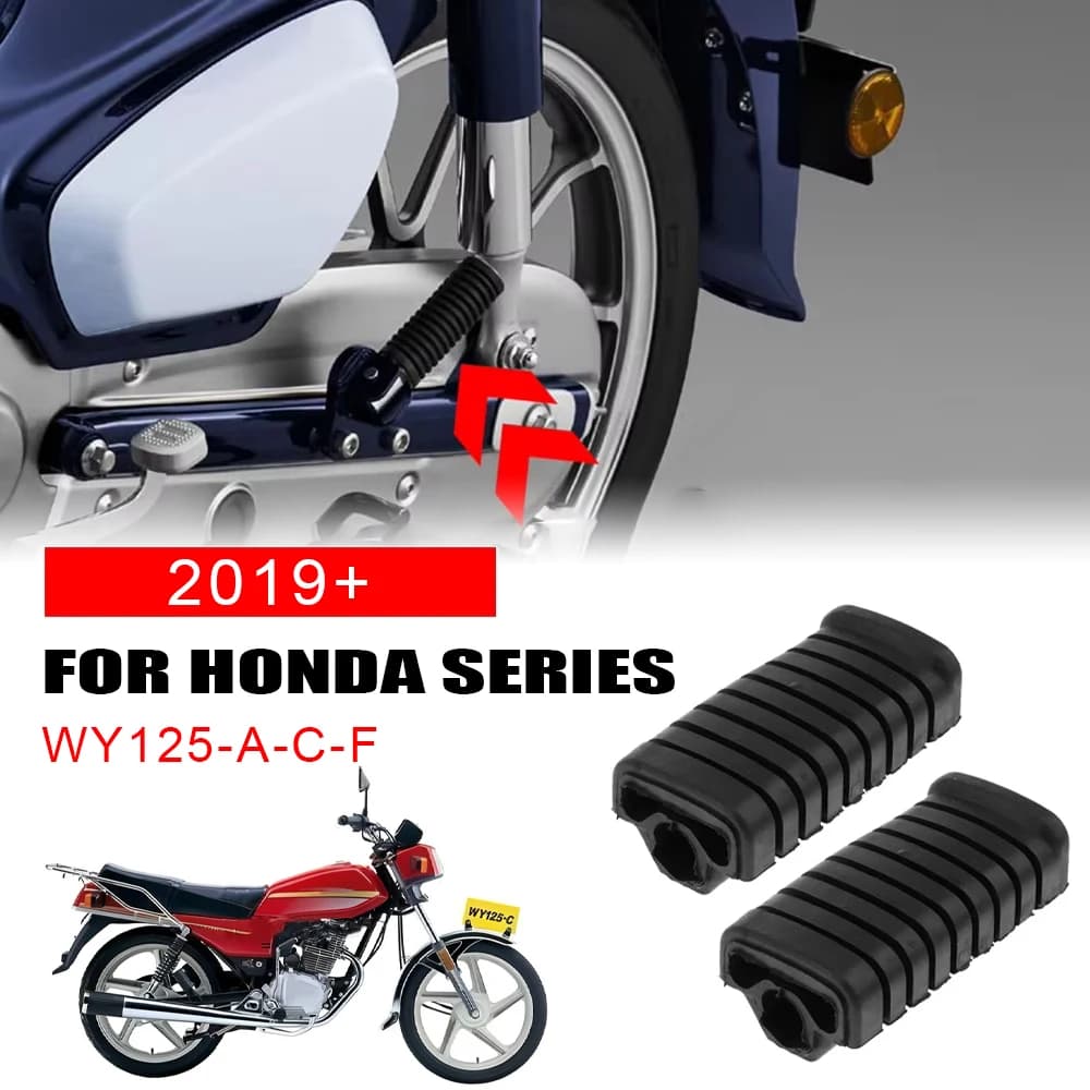 1 paio resistente all'usura moto poggiapiedi anteriore pedana copertura in gomma antiscivolo pedali di ricambio per Honda WY125 2019 nuovo