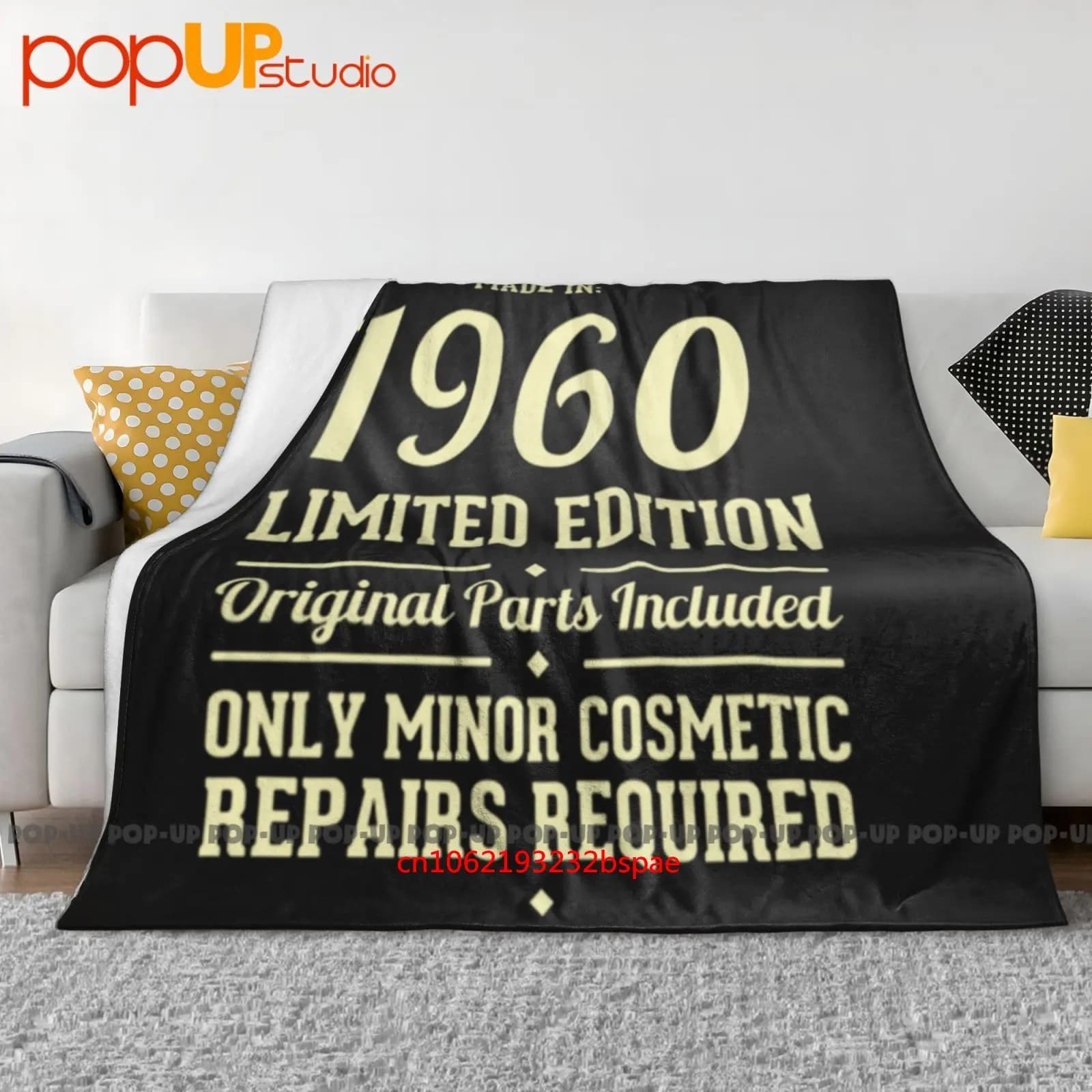 Nato nel 1960 Regalo di compleanno realizzato nel 1960 Coperta ultra morbida Trapunta Copridivano invernale Copriletto