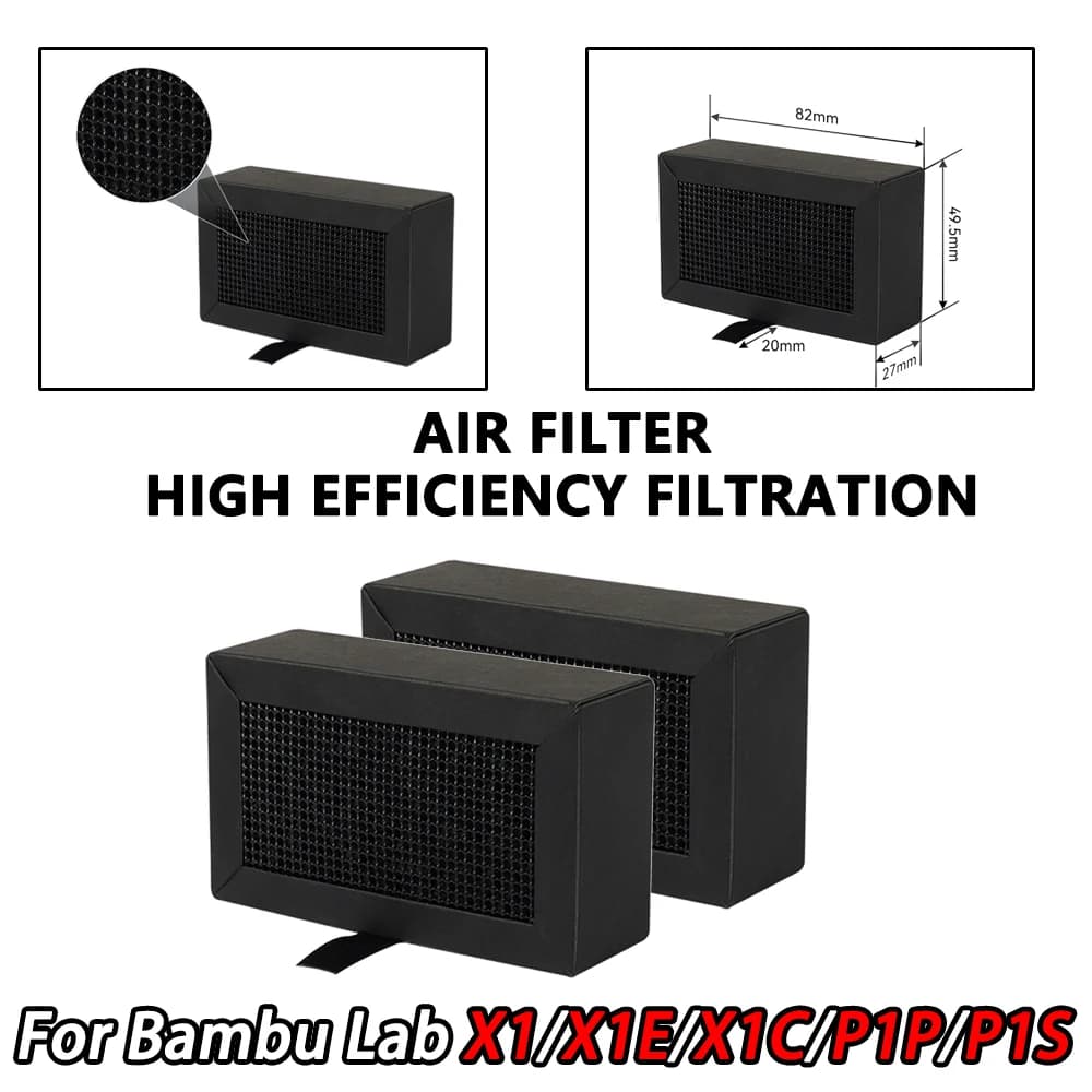 Per Bambu Lab Filtro a carbone attivo Purificatore d'aria Filtro di ricambio Parti della stampante 3d per BambuLab X1 X1C P1P P1S Filtro