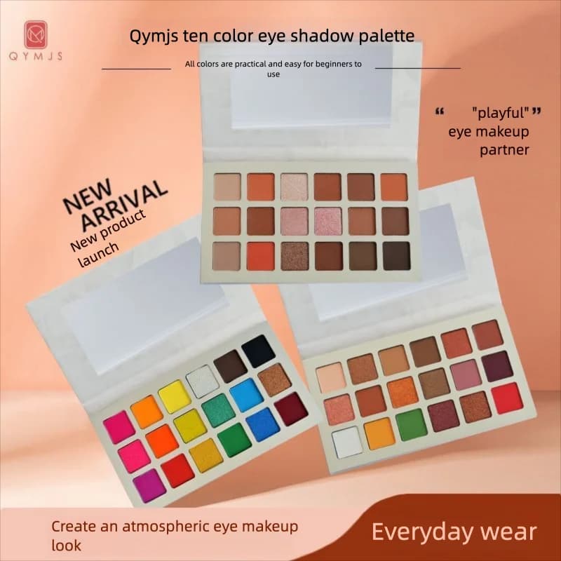 Palette Artists, Trucco da palcoscenico, Ombretto multicolore opaco e glitterato ad alta pigmentazione da 18 colori per il trucco quotidiano leggero ed eventi