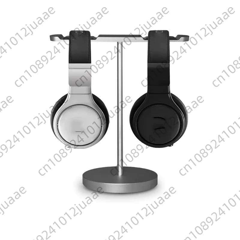 Supporto per cuffie in alluminio Supporto per cuffie doppio gancio universale Staffa per espositore da scrivania con cuscinetto antiscivolo per cuffie da gioco