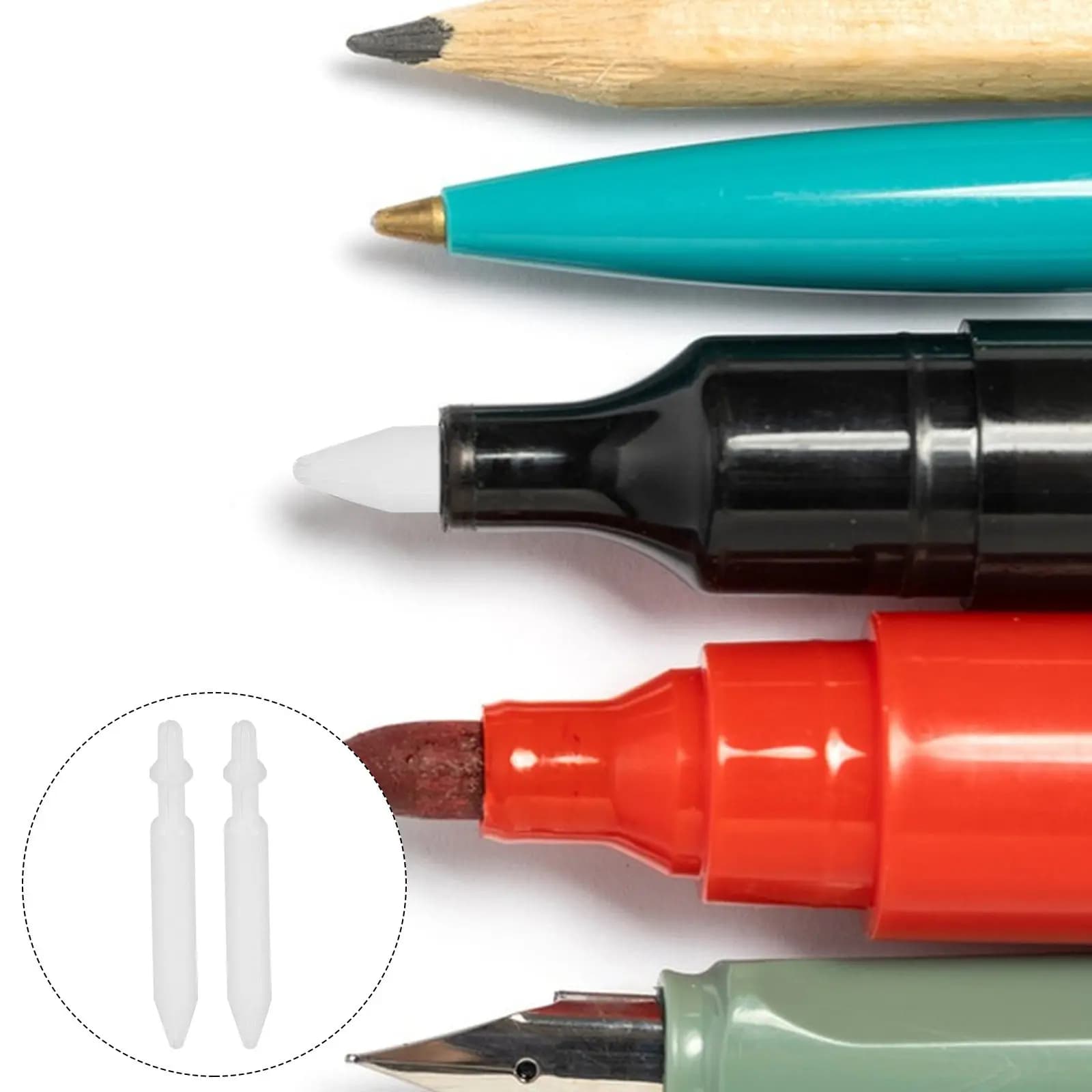 20Pcs Oil Based Acrylic Paint Marker Nibs Replacement Nylon Tips Fine Point for Detailed Pen Tips Creative Art