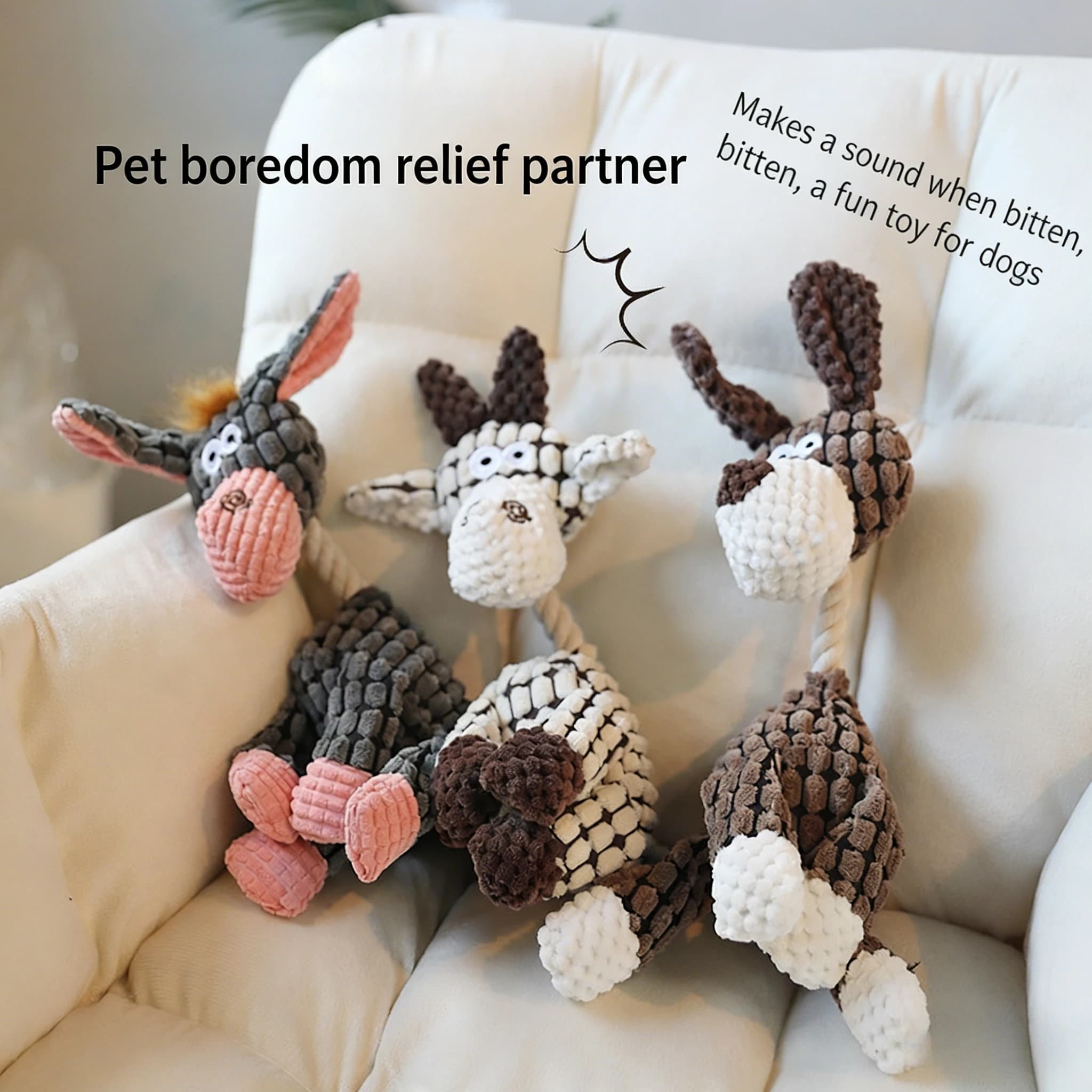 Giocattolo in Peluche per Cuccioli - Giocattoli Sonori Resistenti ai Morsi a Forma di Animale, Popolari Giocattoli Sonori per Animali Domestici per la Pulizia dei Denti
