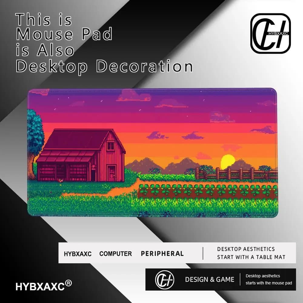 Tappetino per mouse S-stardew Valley Gaming Nuovo tappetino per mouse HD XXL Tappetino per tastiera antiscivolo Tappetino per computer portatile Tappetino per scrivania per computer domestico