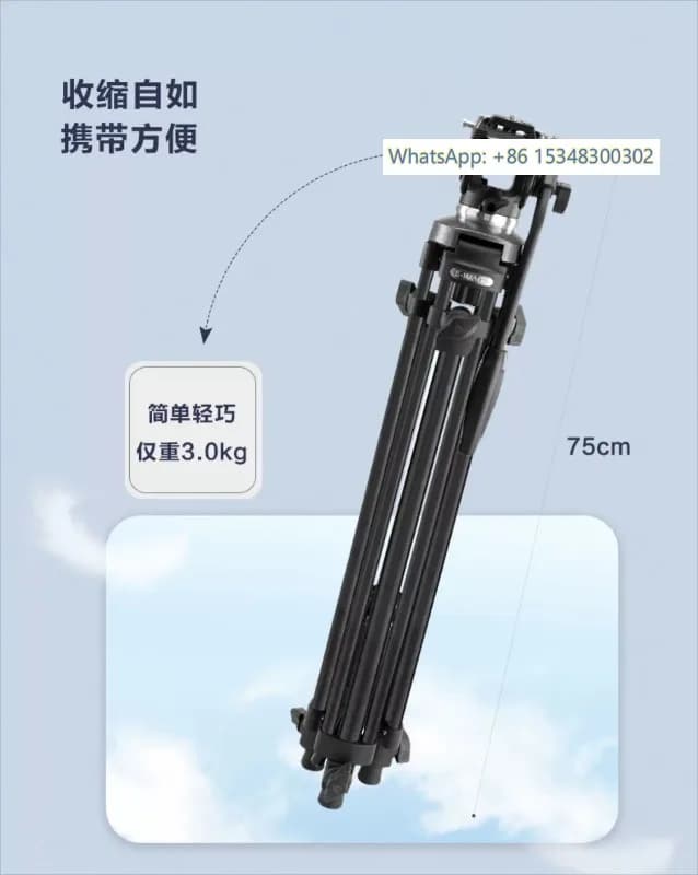 700A Alumi-num Ca-mera Tripod Kit With 65mm Bowl For Mirrorless Cam-era