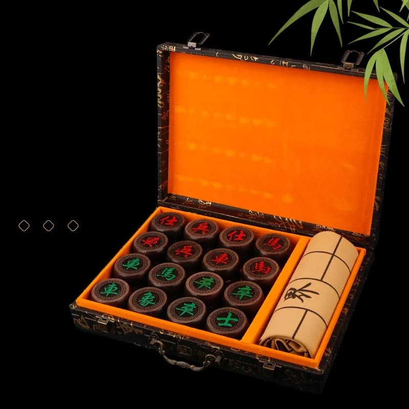 Set di Scacchi Portatile di Alta Gamma in Legno di Palissandro con Scacchiera Completa di Grandi Dimensioni, Regalo Perfetto per Anziani e Amanti degli Scacchi