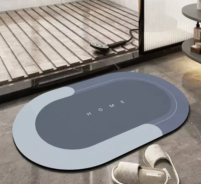 Tappetino da bagno per la casa grigio Tappeto da bagno super assorbente ad asciugatura rapida Tappetino morbido antiscivolo per bagno WC Soggiorno Decor