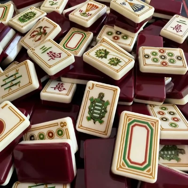 American Mahjong Tile Spot American Mahjong Acrylic Hand Painted American Hand Rub Mahjong