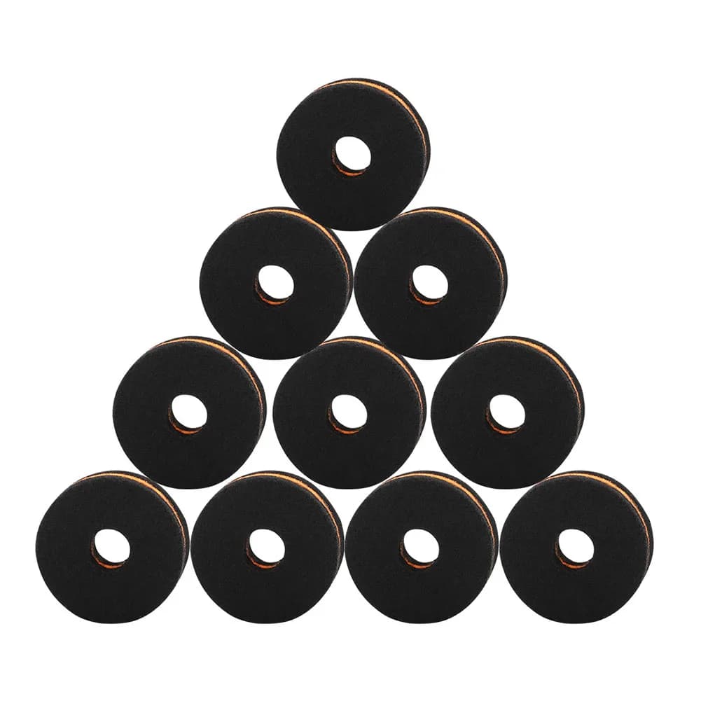 Set di dieci pad in feltro espanso per piatti di batteria, accessori per percussioni compatibili con la maggior parte dei supporti per piatti di batteria
