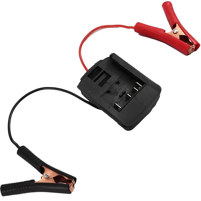 Batteria da 18 V per avviamento di emergenza per accenditore di emergenza per auto con cavo booster Adattatore di alimentazione fai-da-te