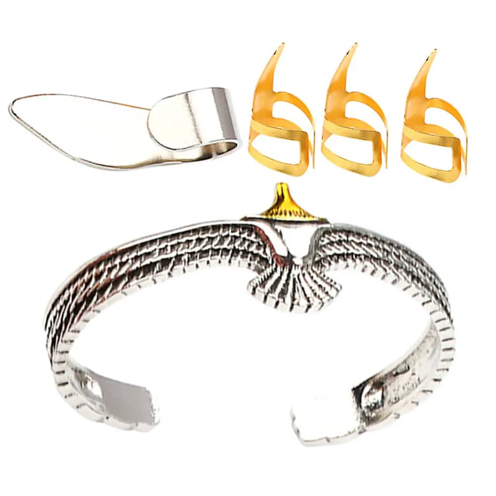 Set Premium di Plettri in Metallo per Dita e Pollice per Chitarra Acustica, Classica, Elettrica, Banjo, Ukulele - Strumento per Esercitazione