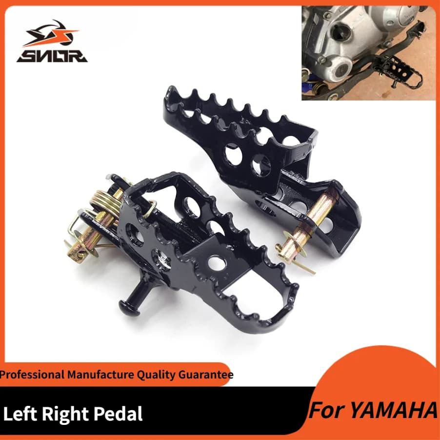 SNOR Moto Pedane Poggia Pedane Sinistra Destra Pedale Con Molla Per YAMAHA TRICKER TTR WR XG XT YZ 80 90 250 490 Off-road