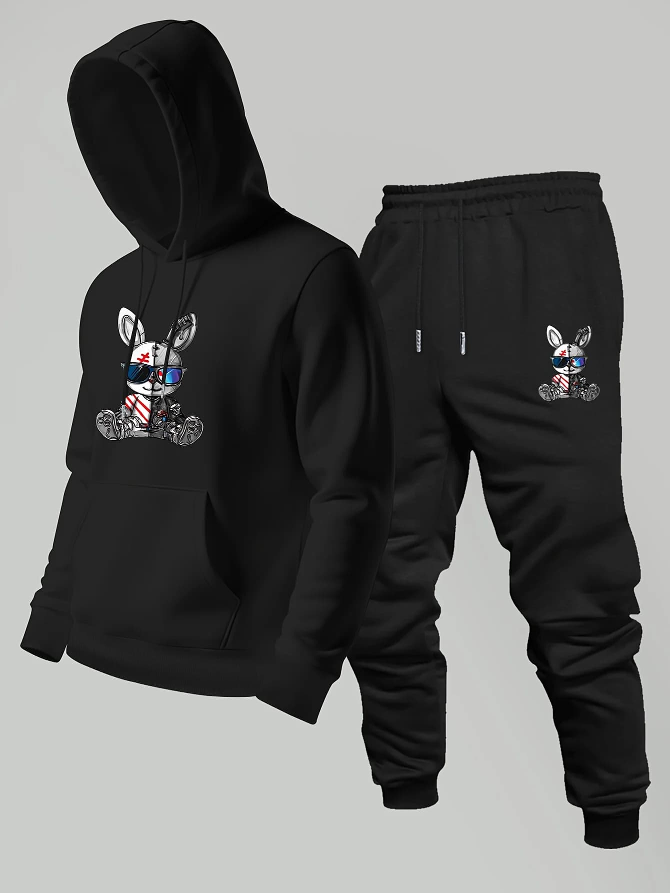 Y2K hoodie, trendy hoodie, fashionable hoodie, set, winter hoodie set, personalized hoodie premium men's sweatshirt set