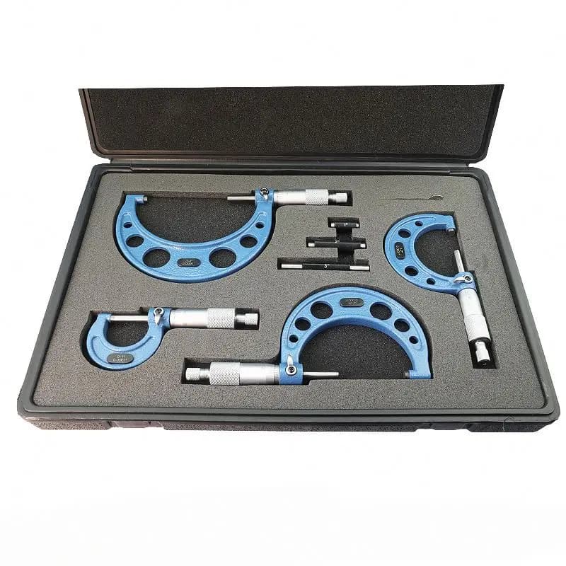 6 pcs 3 pcs 4 pcs/set Measuring instrument Micrometers with Durum Metal Tip Range 0-150mm with Exterior Painted Frame Tools Accessories