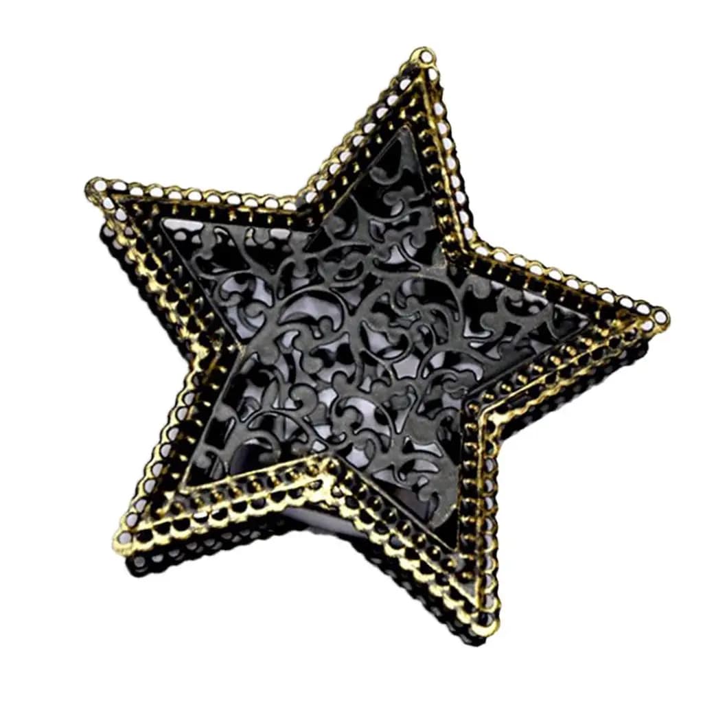 Portacandele 3D in Ferro Battuto, Decorazione da Parete Geometrica per Candele Tealight, Ornamento Nordico per la Casa