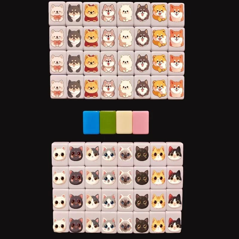 64/48 Blocchi Tiktok Seaside Fuga 30mm Mahjong Set Piastrella Hello Kittys Juego Bandiera Palla 2 Giocatore Divertente Gioco di società Giocattolo Regalo per il capretto