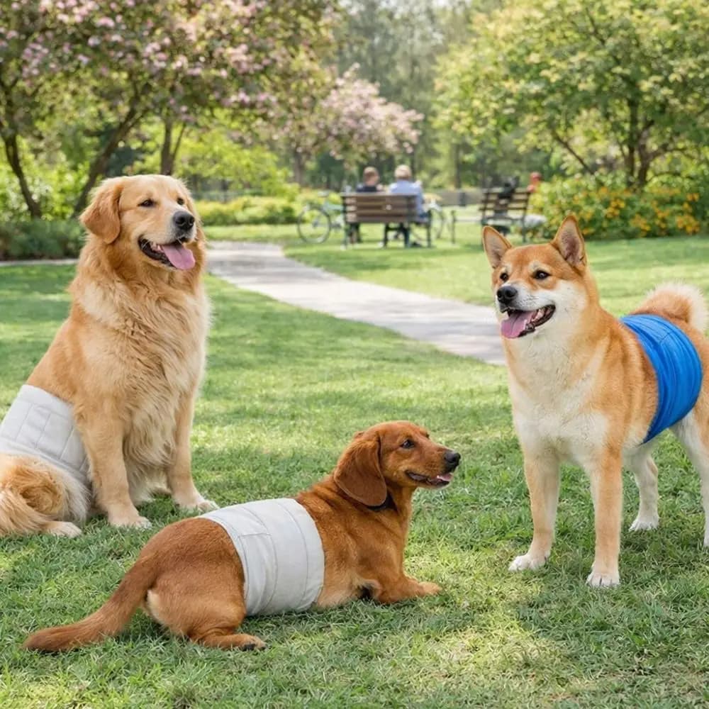 Breathable physiological trousers for Dogs, Highly Absorbent, Washable, Intimate for Domestic animals, Waterproof, Comfortable, Anti-estrus