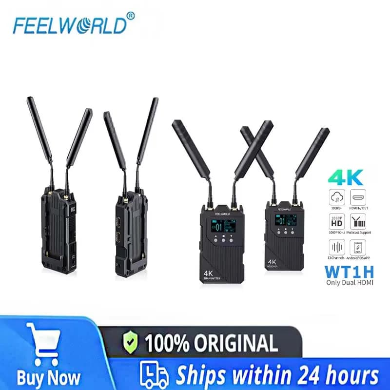 FEELWORLD WT1H 4K wireless video transmission system Full duplex compatible with HDMI streaming live