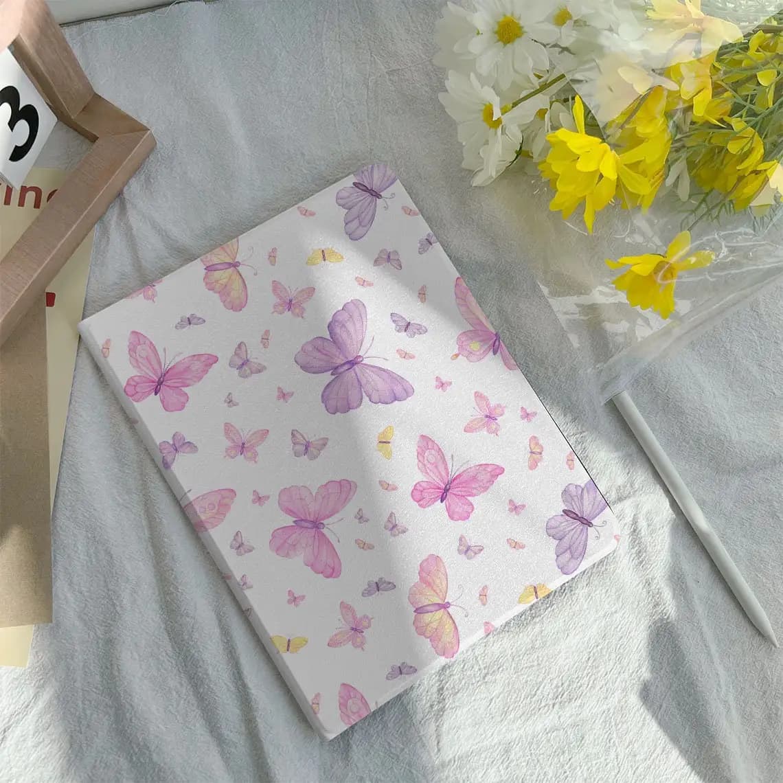 Custodia a farfalla rosa viola per iPad Air 5 4th 10.9 iPad Pro 11 10.2 8 9th Air3 pro10.5 10th 2022 custodia con portamatite